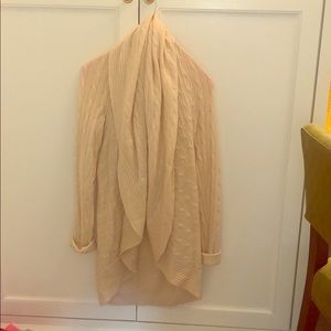 Ralph Lauren Cashmere Cream Wrap Sweater